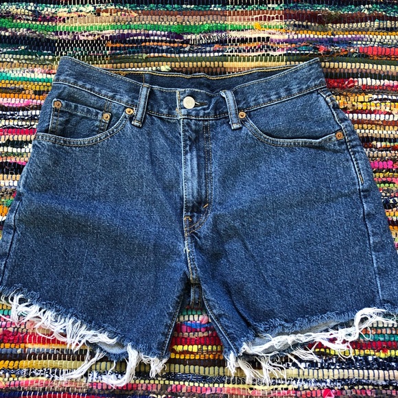 MENS SIZE 30 DENIM CUT OFF SHORTS - Picture 2 of 3